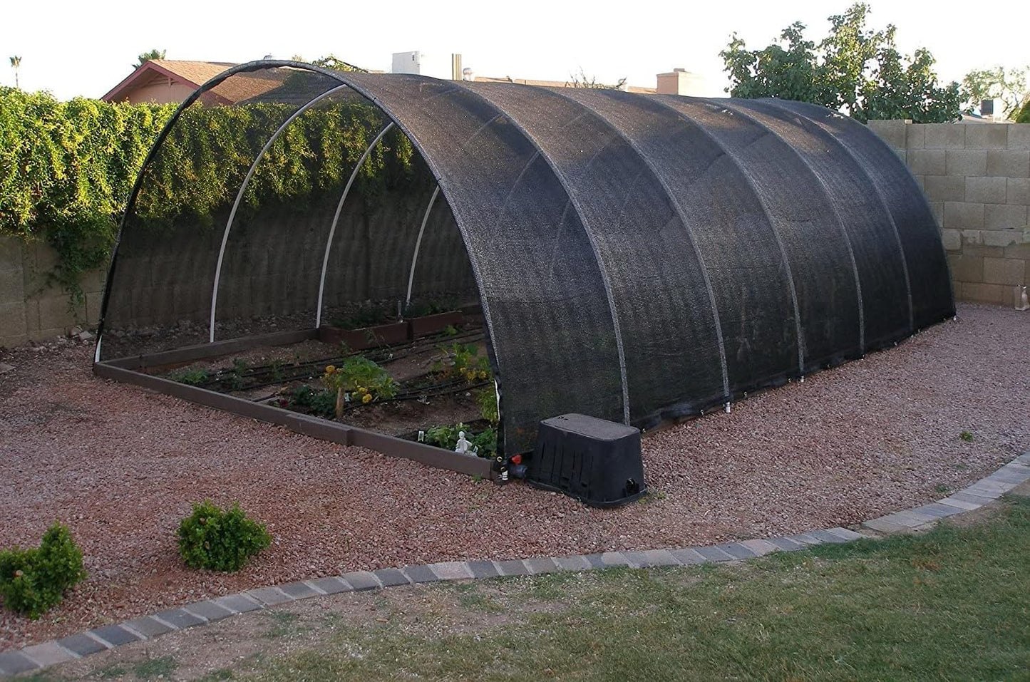 Agfabric 40% Shade Cloth 10X 50ft Sun Shade Fabric Sunblock Shade Cloth Cover with Clips for Plants, Black