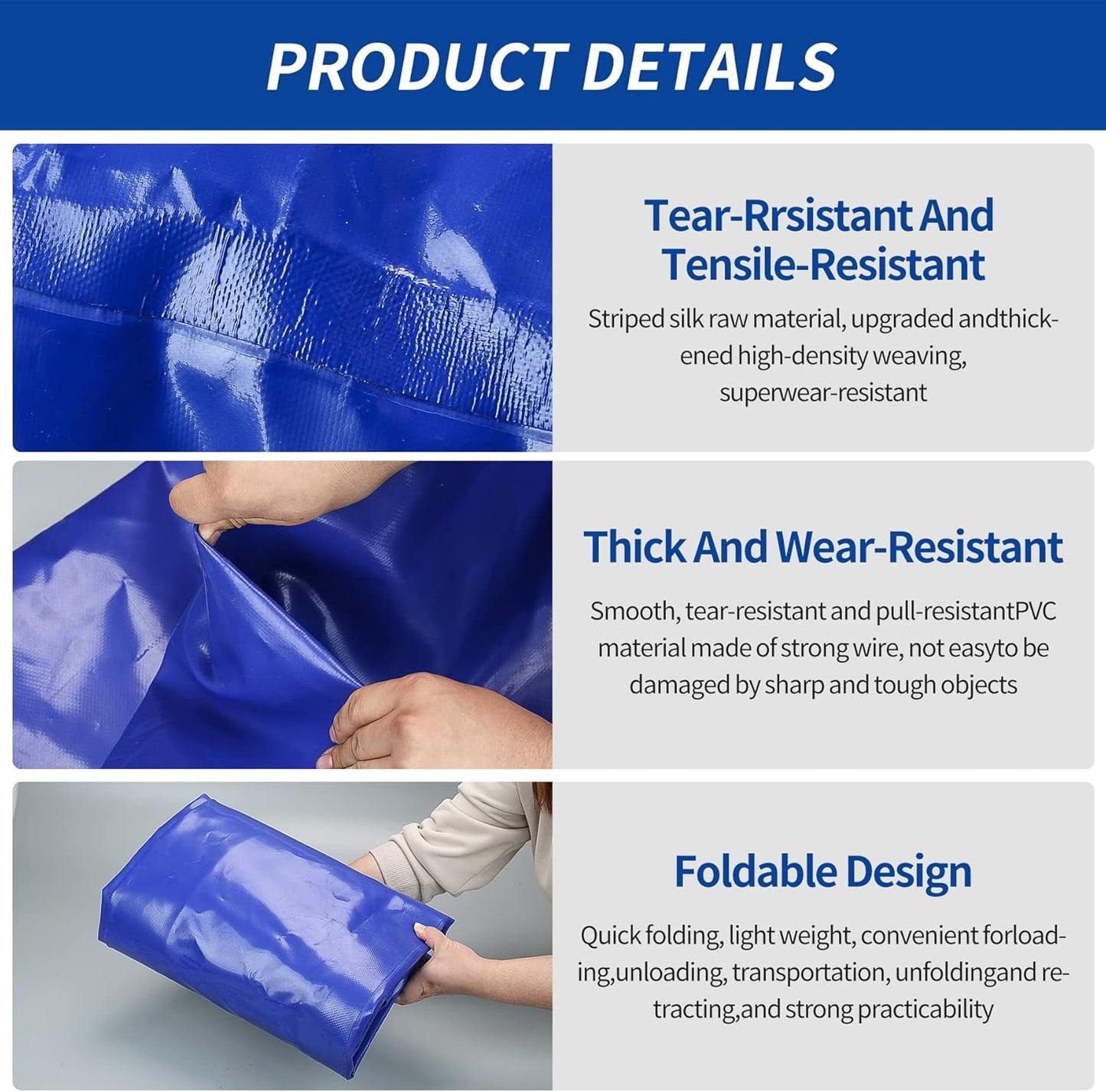 113 L/30 gal Water Bladder Storage Containers, Foldable Portable Water Tank Large Capacity Soft Water Bag, Drought Resistance, Fire Prevention, Emergency Water