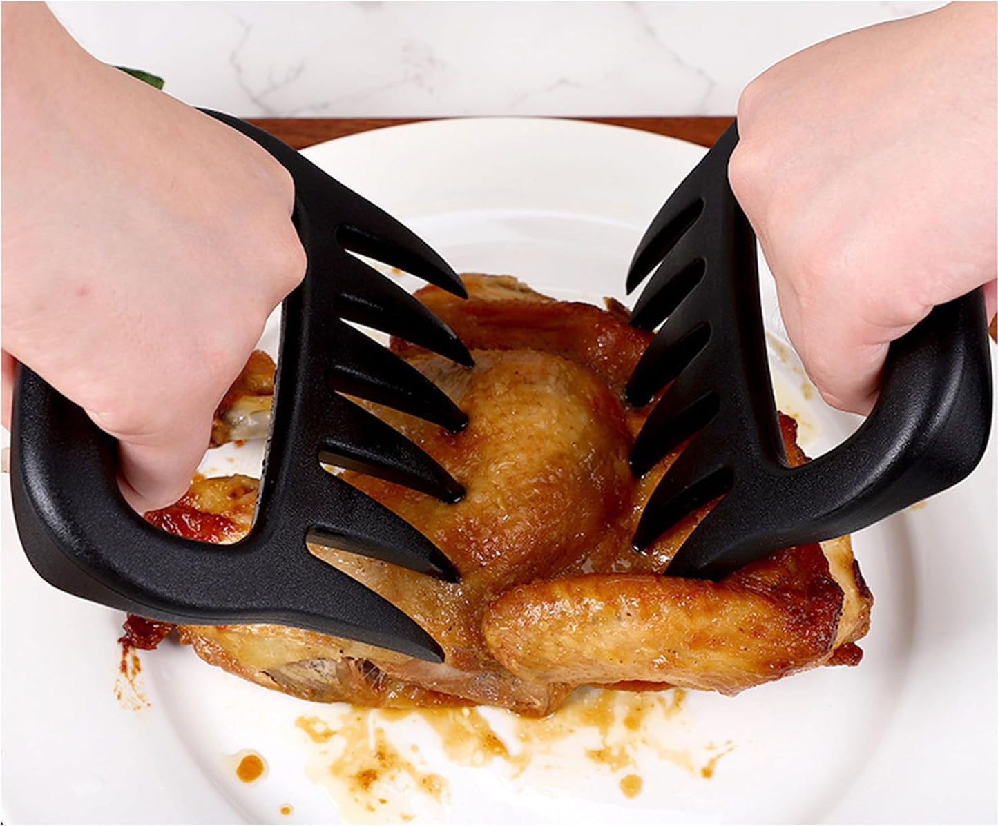 Meat Shredder Claws - Bear Claws for Shredding Meat - Claws for Pulled Pork, Chicken Shredder Tool - Perfect for BBQ Gifts, Easily Lift, Handle, Shred, and Cut Meats - Heat Resistant (Bowder Blue)