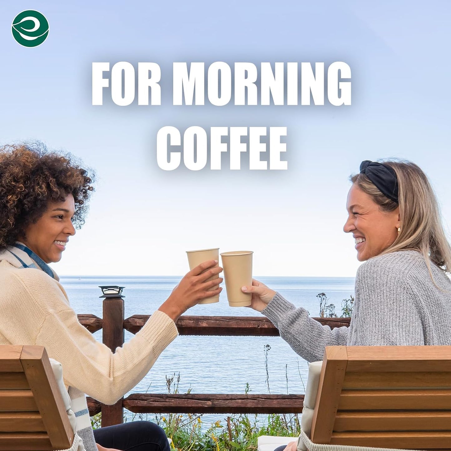 ECO SOUL 100% Compostable Plant-Based 12oz Hot Cups | (50 Count, 12 oz Hot Cups) | Disposable Bagasse Paper Cups | Eco-friendly Cups | Sturdy, Microwave & Oven Safe