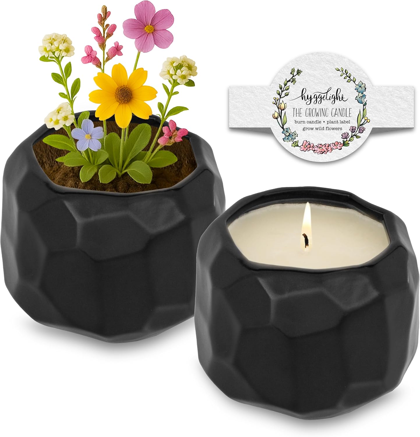 The Growing Candle, Lilac Scented Aromatherapy Candles, 13oz Pot, 100% Soy, Emma