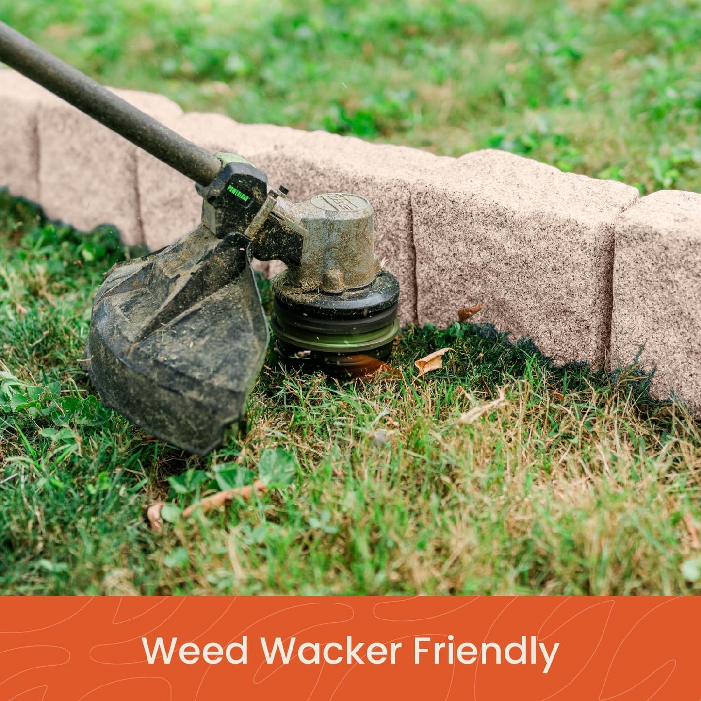 Beuta Landscape Edging | Garden Edging Border | Faux Stone Blocks for Lawn Edging, Flower Beds & Yard Edging– 10 Pack | Each Section Has 6 Blocks 48" L x 4" W x 6.5" H | 20 Spikes | Cobblestone