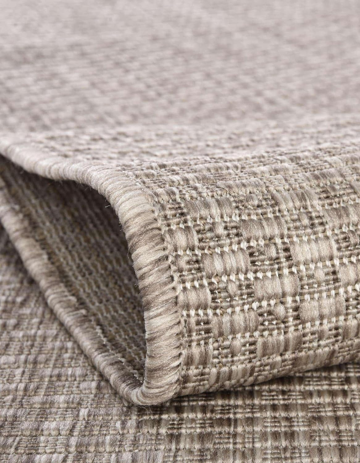 Unique Loom Outdoor Solid Collection Area Rug (7' 10" Round Beige/Ivory)