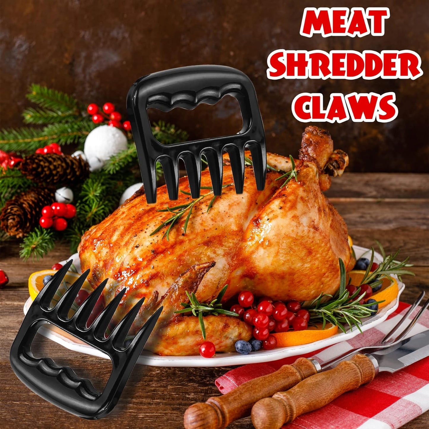 ROMANTICIST 27pcs Heavy Duty Grilling Gifts for Men Dad Fathers Day, Extra Thick BBQ Accessories Tools Set, Stainless Steel Grill Utensils Kit with Meat Claws, Carrying Bag for Outdoor Camping Silver