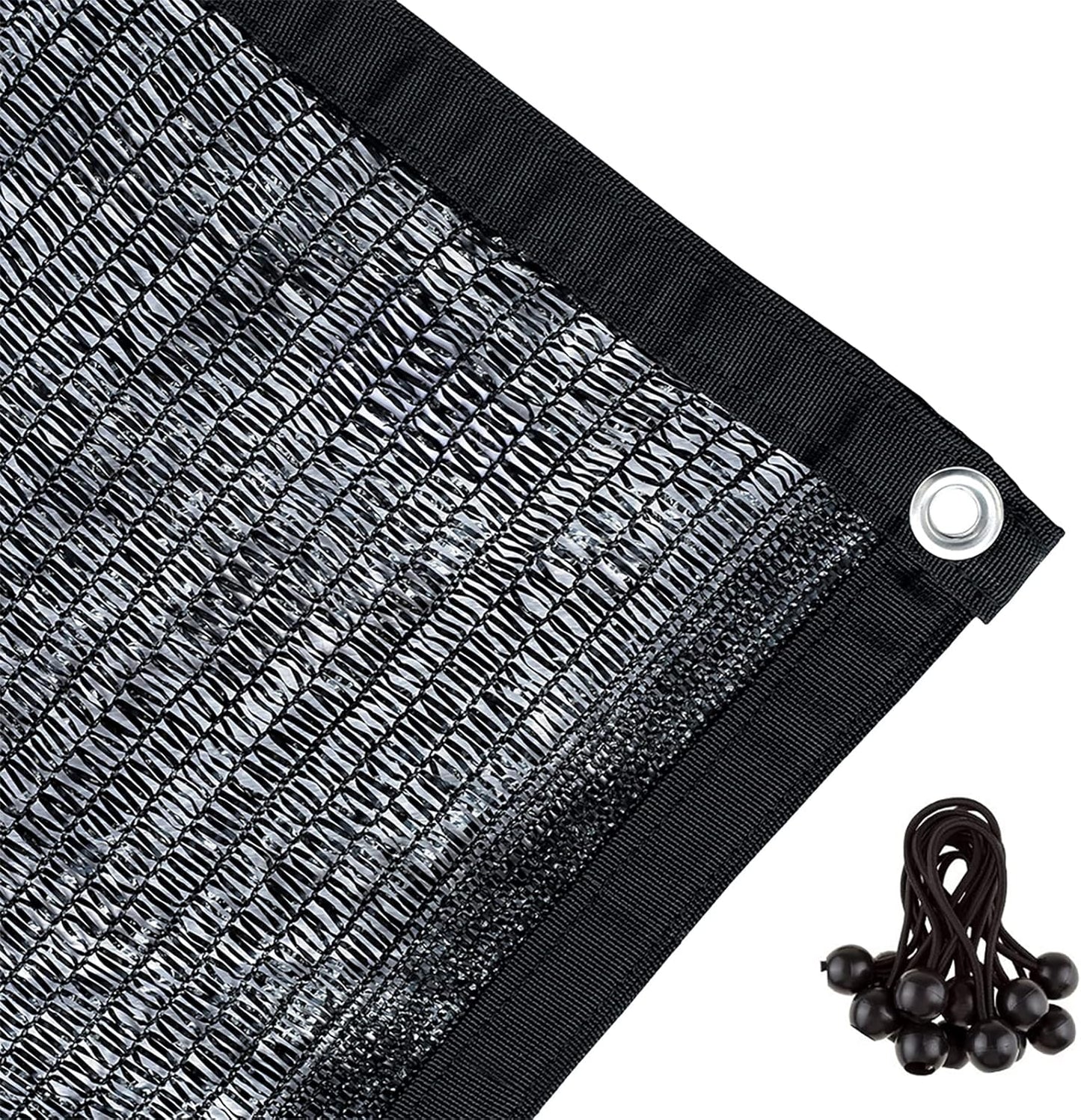 Agfabric 10x12ft Shade Cloth 50% Sun Shade Cloth with Grommets for Garden Patio, Black