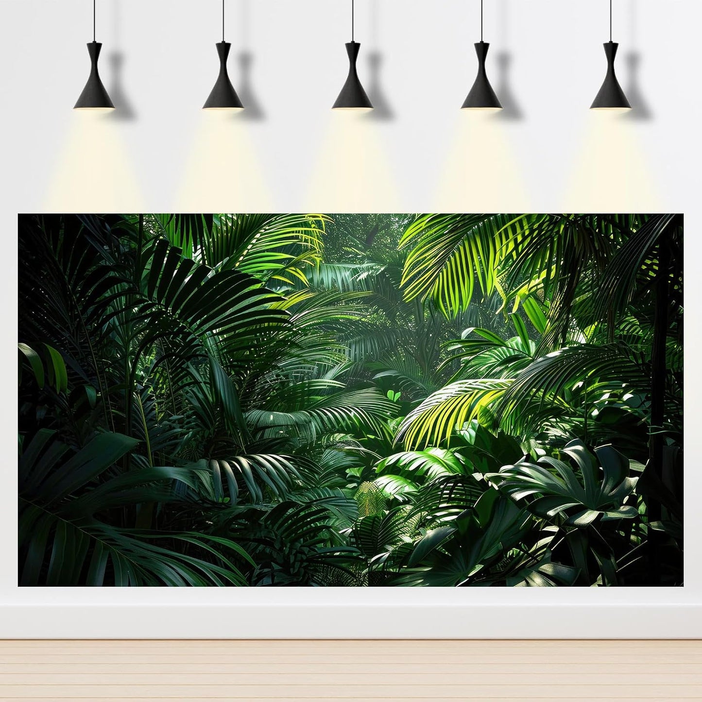 Aquarium Background Enchanting Beauty of Jungle Terrarium Backdrop Nature Jungle Green Leaf Palms Fish Tank Background Reptile Habitat Backdrop Wallpaper Poster Decor Vinyl 72x16in