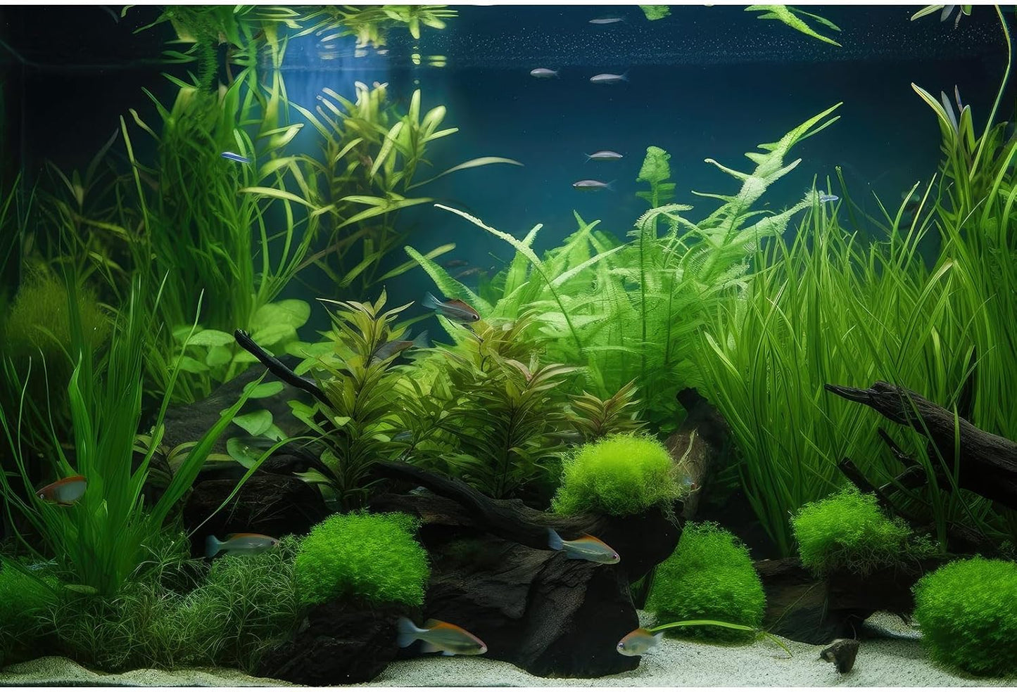 Aquarium Background Diverse Collection of Aquatic Plants Seagrasses Terrarium Background Redwood Root Moss Tropical Style Underwater Plants Fish Tank Background Under The Sea Aquarium Backdrop 72x24in