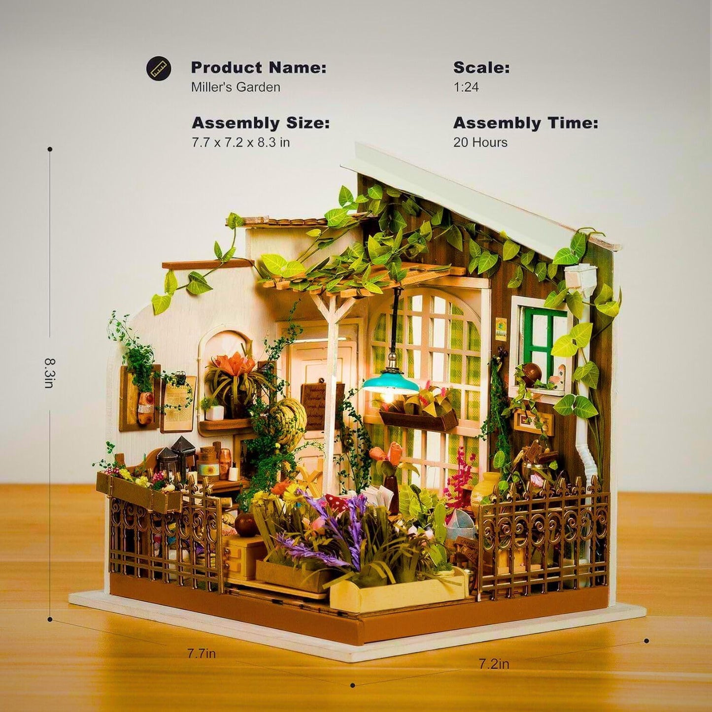 Rolife 1:20 Miniature House Kits-Tiny House Kit-DIY Miniature Dollhouse Kits for Adults-Model Building Craft Kits-Hobbies Gifts for Women and Men