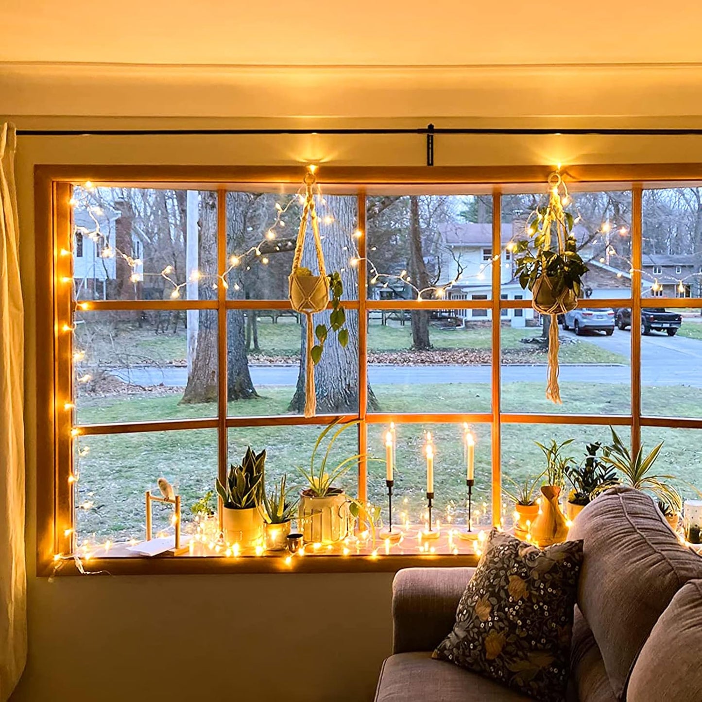 JMEXSUSS Connectable Warm White String Lights Indoor Bedroom, 8 Modes Christmas String Light Plug in Classroom Lights, 33ft 100 LED Fairy Twinkle Light Outdoor for Classroom Christmas Tree Decor