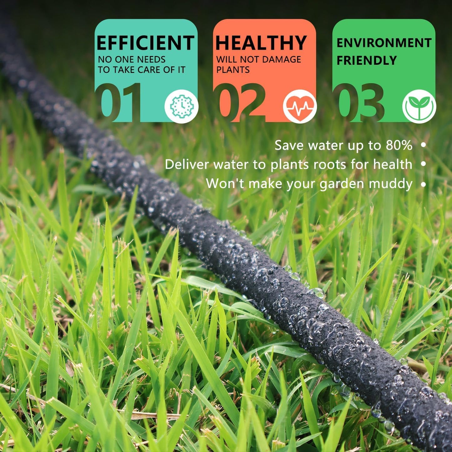 1/2" Soaker Hose - 150 Ft Drip Irrigation System