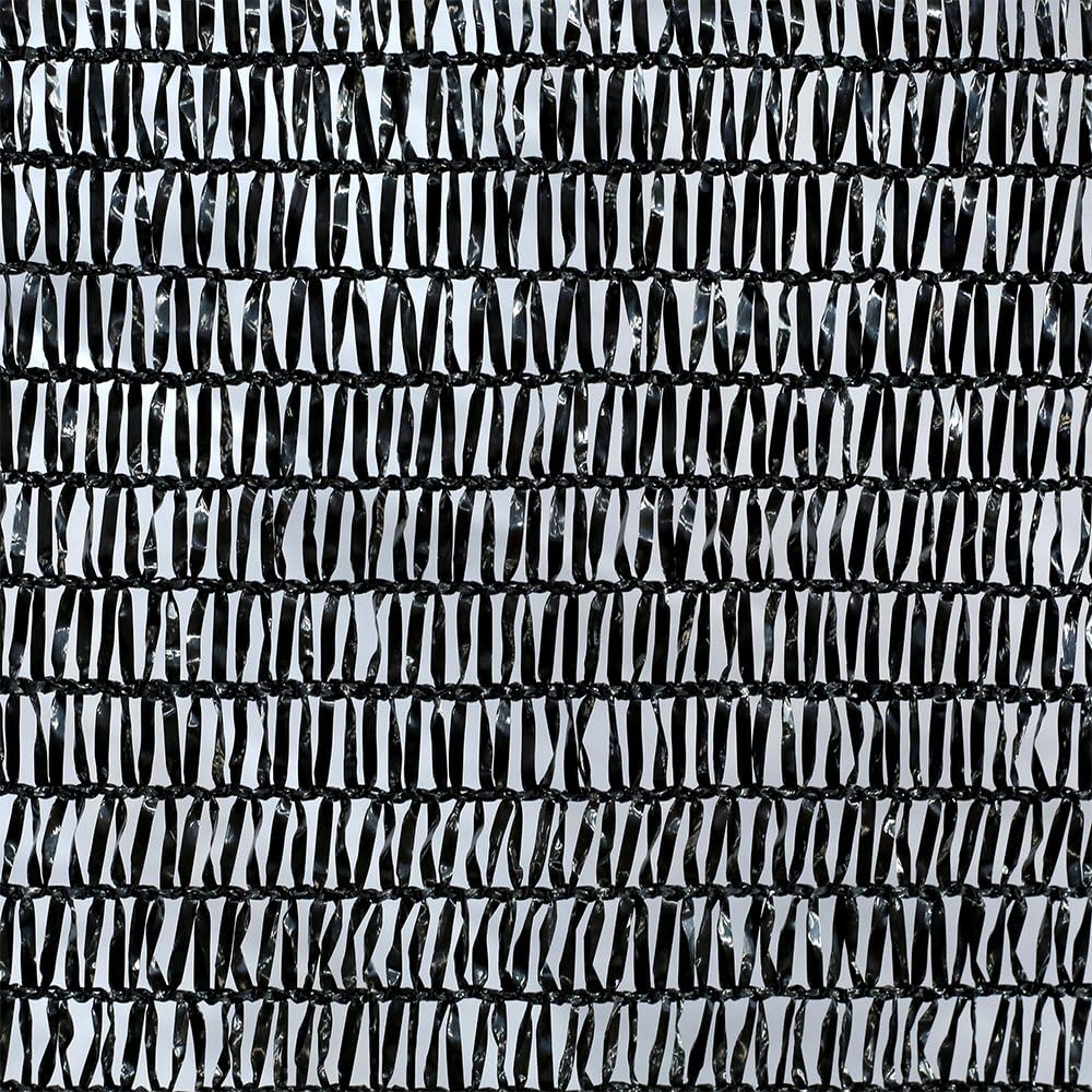 Agfabric 12 X 20ft 50% Shade Cloth Sun Shade Fabric Sunblock Shade Cloth Cover with Clips for Plants, Black