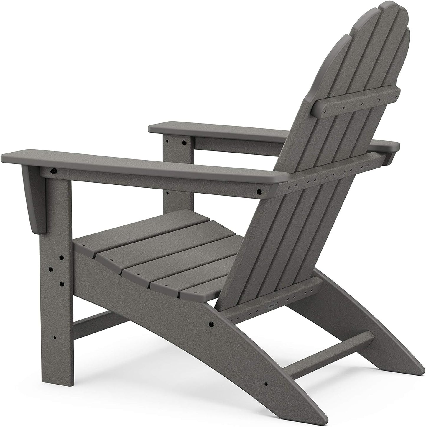 Polywood Vineyard Adirondack Chair, Sunset Red - Heavy Duty HDPE Outdoor Patio Furniture - Classic Design for Deck, Lawn, Garden, Beach, Pool, Fire Pit - Comfortable Wide Armrests