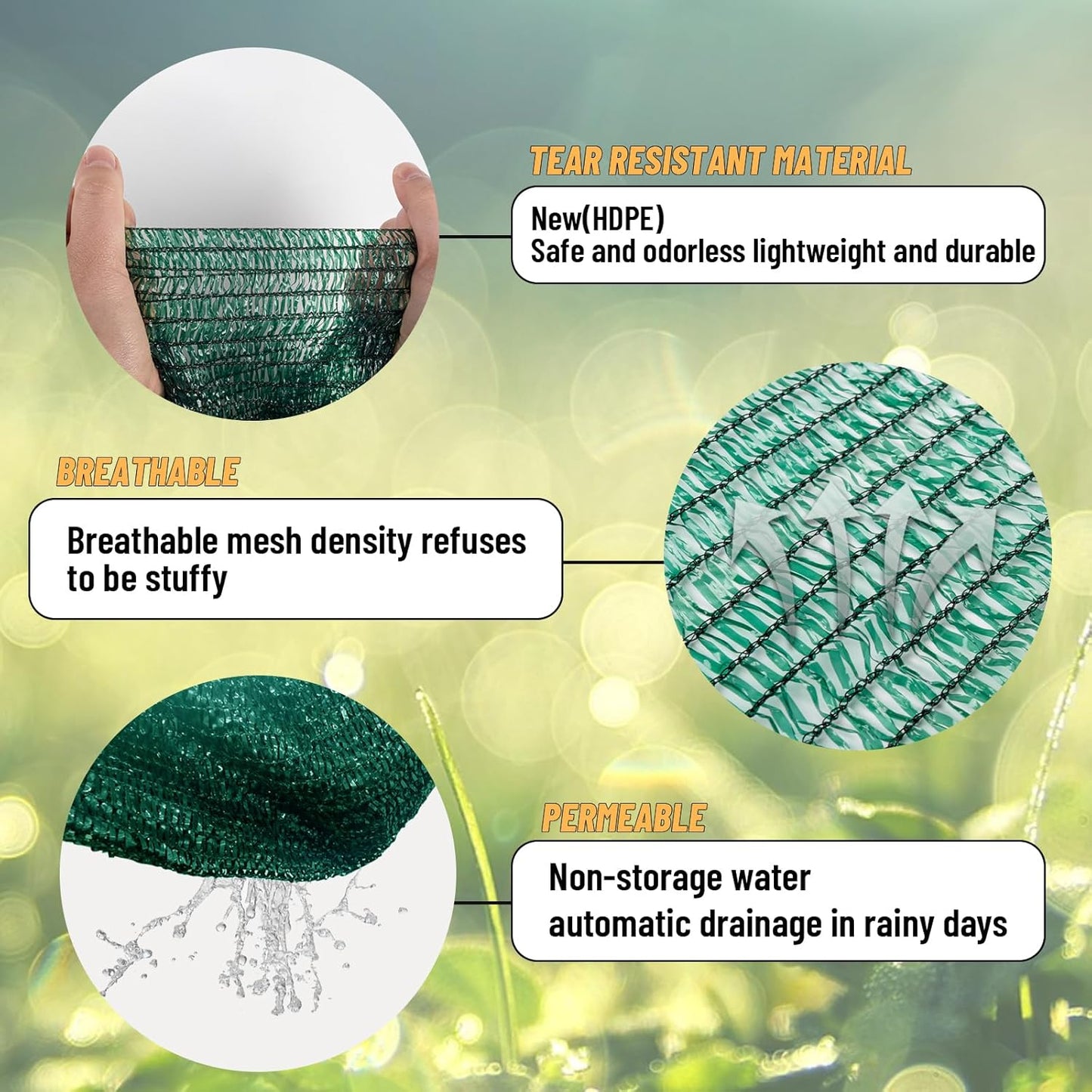 Cool Area 55% 10x12ft Sunblock Shade Cloth Cover Mesh UV Resistant Net for Garden Flower Plant Greenhouse, Green