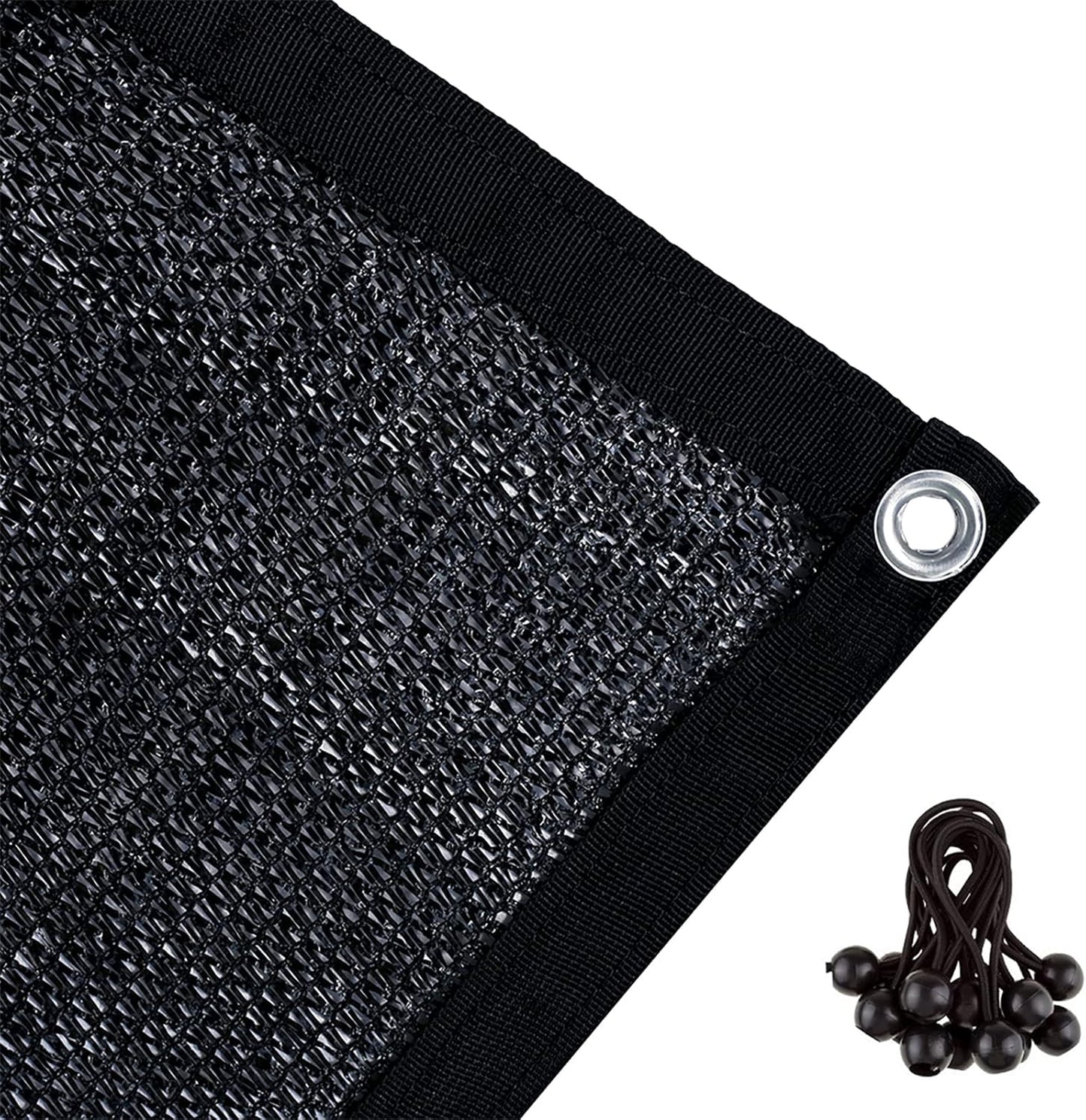 Agfabric 60% Shade Cloth 10X 20ft Sun Shade Fabric Greenhouse Shade Cloth Cover with Grommets Black