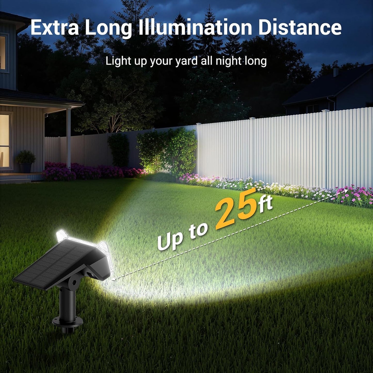 Solar Spot Lights Outdoor for Flag, Tree, Sign, Mailbox, Solar Lights Outdoor Waterproof, Bright Landscape Spotlights, Auto ON/Off, Dusk to Dawn Lighting for Yard Patio Garden Pathway, 4 Pack
