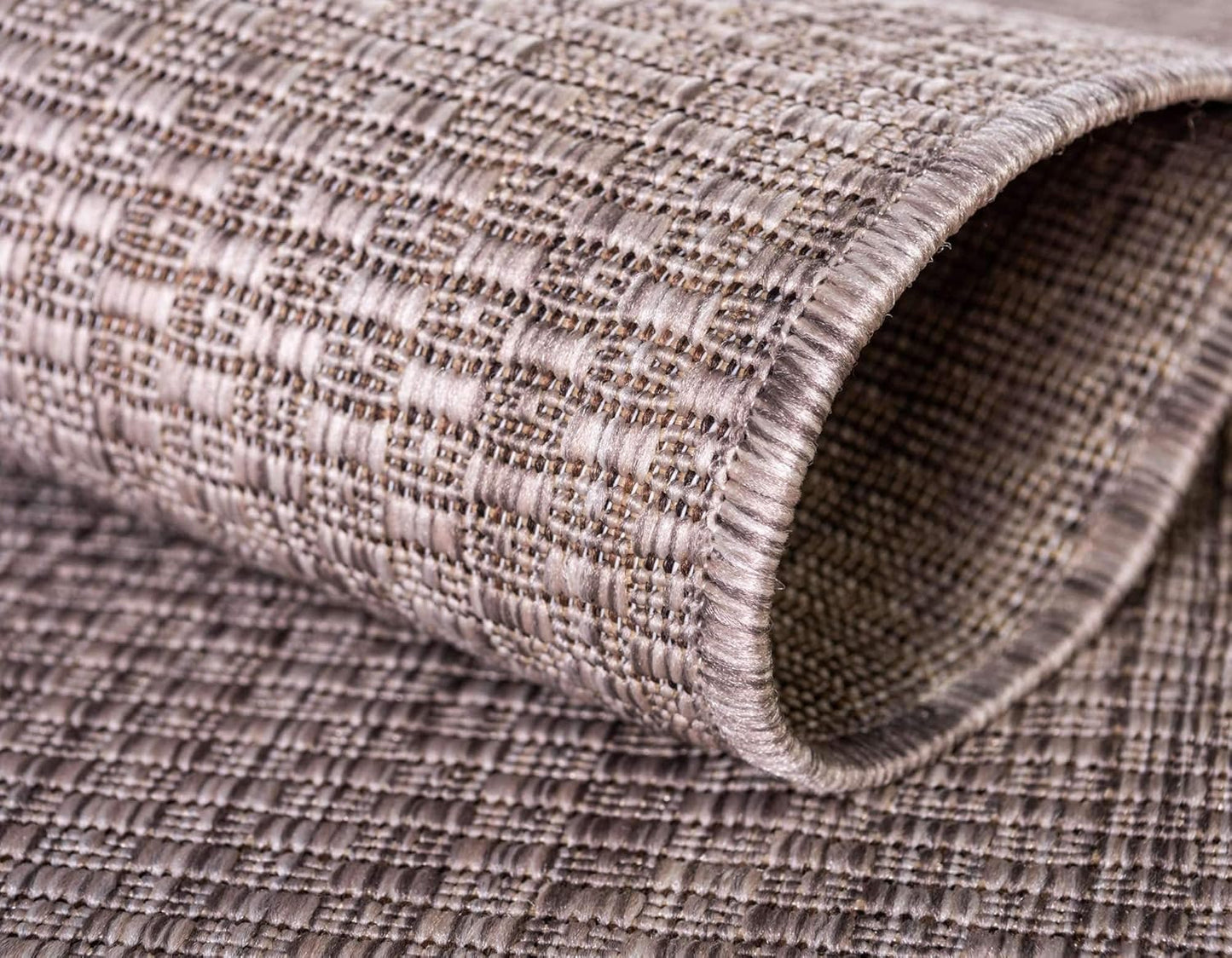Unique Loom Collection Casual Transitional Solid Heathered Indoor/Outdoor Flatweave Area Rug (4' 1" x 6' 1" Rectangle, Beige/Ivory)