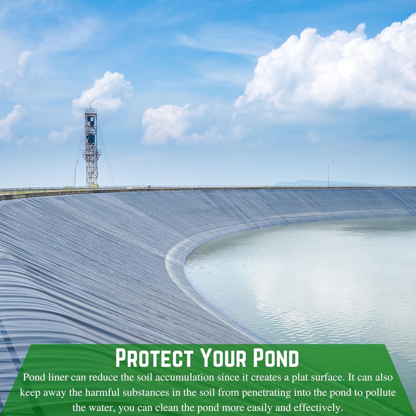 Farm Plastic Supply - 12 Mil String Reinforced Black/White Pond Liner - 12 Mil Fish Pond HDPE Liner, Pond Liners for Outdoor Ponds, Koi Ponds, Garden Fountain, Containment Liner (12' x 50')