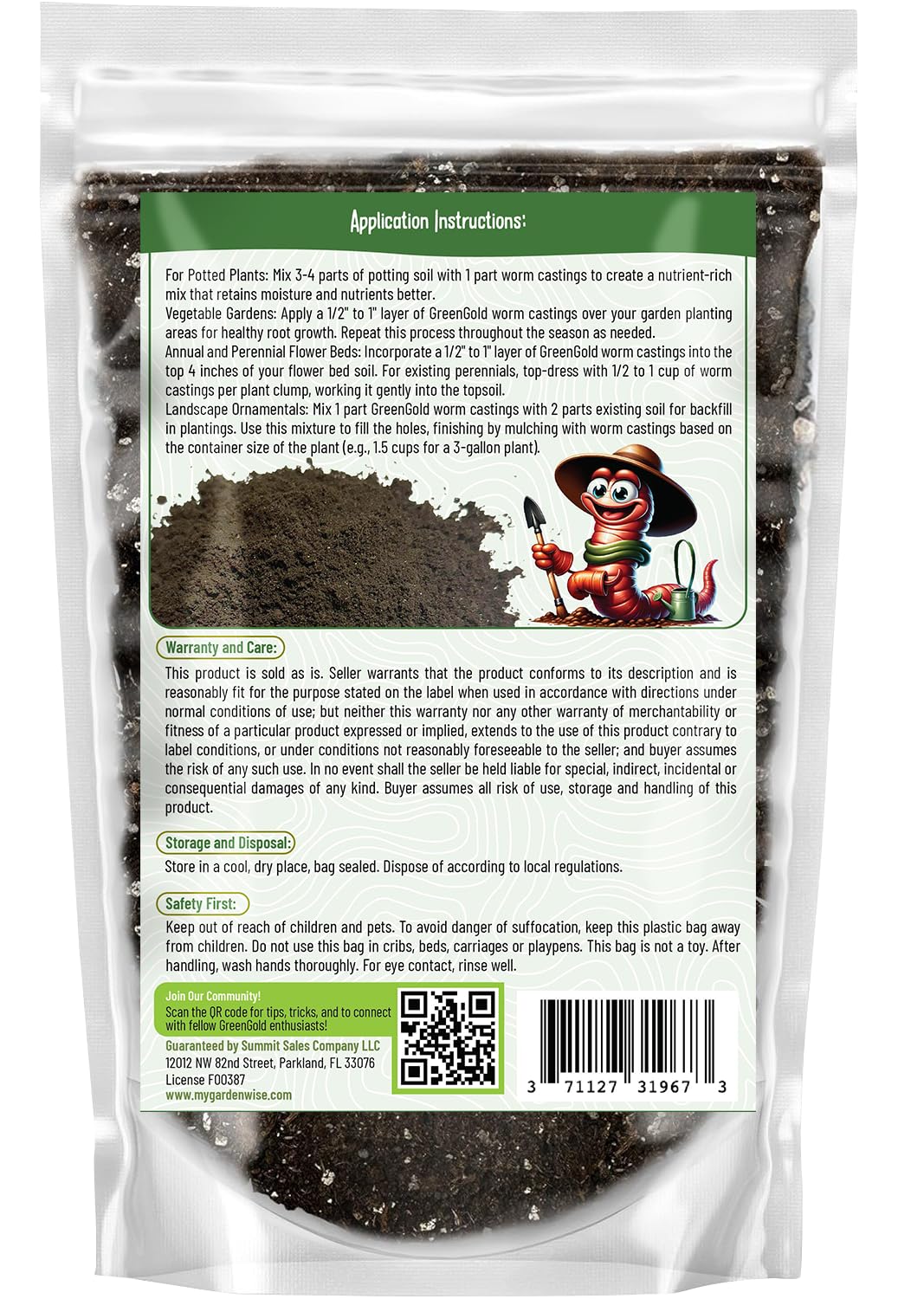 Organic Worm Castings – Earthworm Castings for Plants – Premium Worm Castings Fertilizer for Nutrient-Rich Soil and Healthy Growth (4 QUARTS)