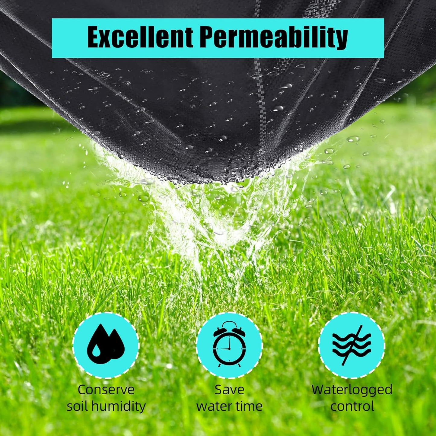 6.5ft x 330ft Weed Barrier Landscape Fabric Heavy Duty, Premium 3.2 Oz Ground Cover Weed Block Gardening Mat, Easy Setup & Superior Weed Control, for Erosion Control, Weed Barrier