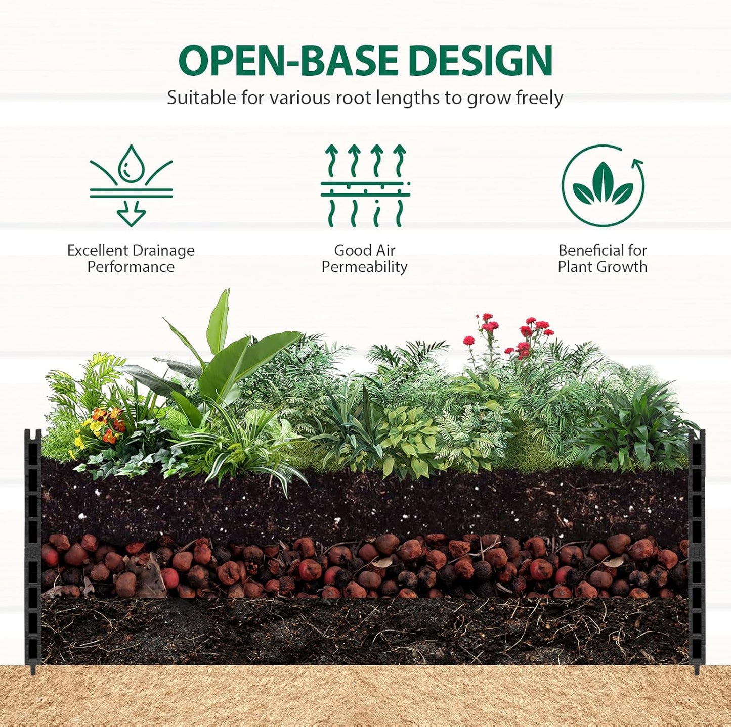 Vertical Screen Planter Bed - Raised Garden Box with Trellis for Climbing Plants, Durable Privacy Fence Planter for Outdoor, Patio, Deck Aluminum Frame, Black