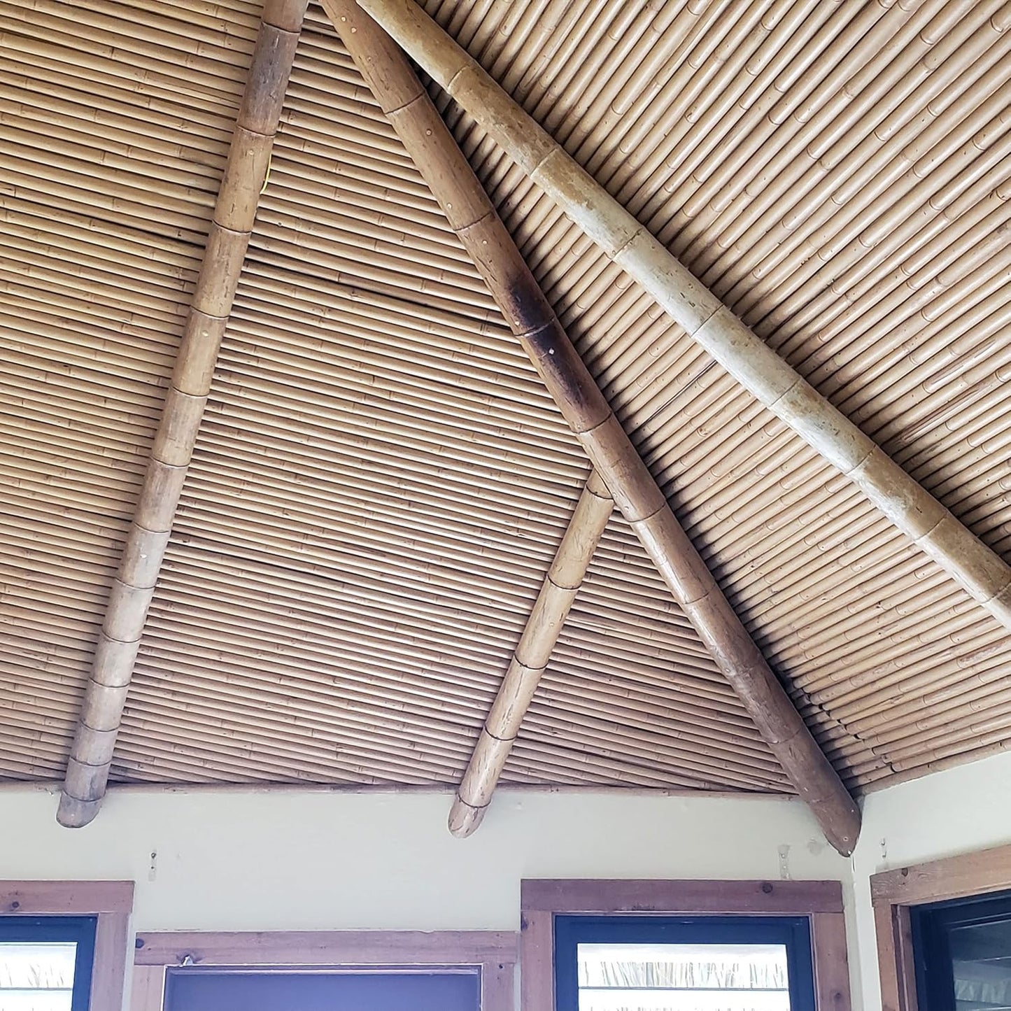 FOREVER BAMBOO 90" L Solid Bamboo Poles for Structural Design and Weight-Bearing Support (6-Pack)