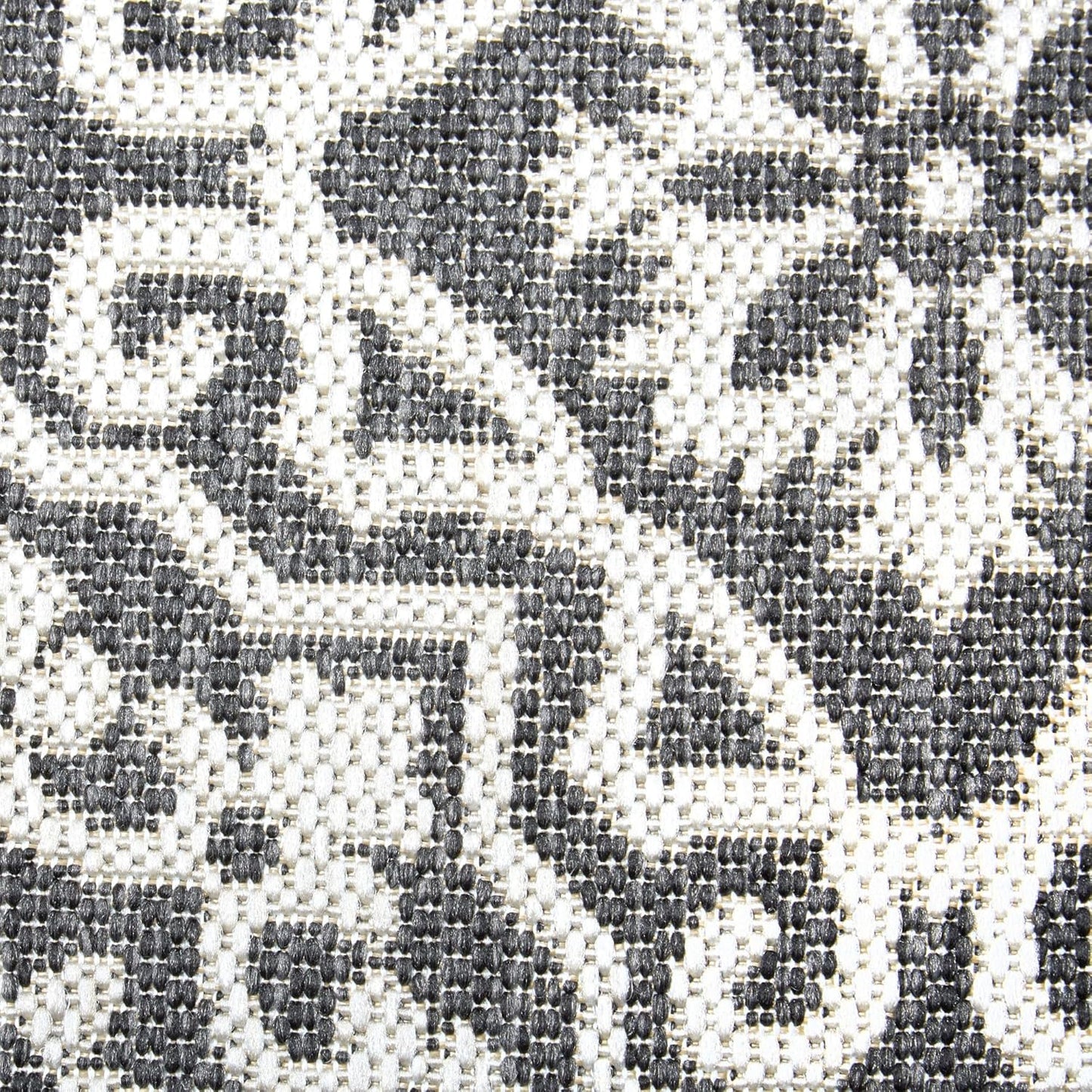 Nicole Miller New York Patio Country Julia Transitional Geometric Indoor/Outdoor Area Rug, Black/Grey, 5'2"x7'2"