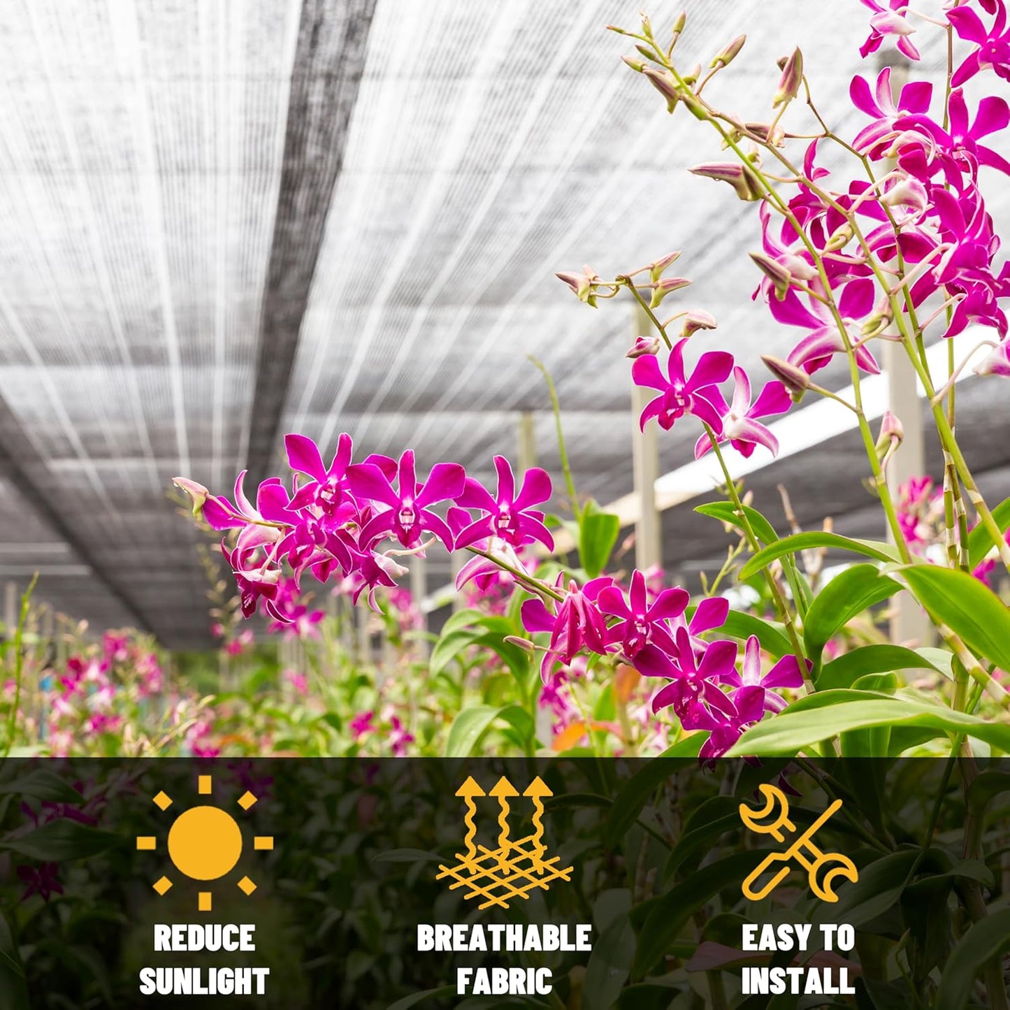ShadeMart 50% Shade Cloth for Plant, Black 5FT x 71FT Custom Size Outdoor Shade Tarp, Shade Cover with Upgrade Grommets and Zip Ties, Netting Sunblock Net for Vegetables Flower Garden Greenhouse