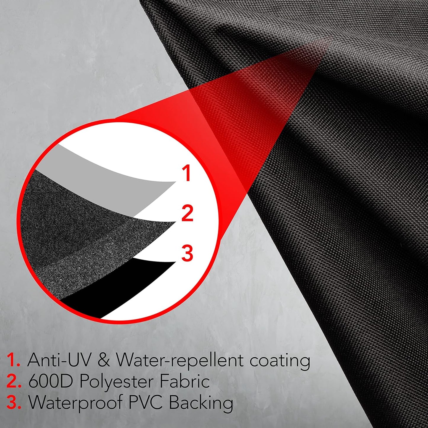 Heavy Duty BBQ Grill Cover for Outdoor Grill, 64 Inch – Waterproof, Weather Resistant, UV & Fade Resistant with Adjustable Straps – Gas Grill Cover for Weber, Genesis, Charbroil, etc. Black