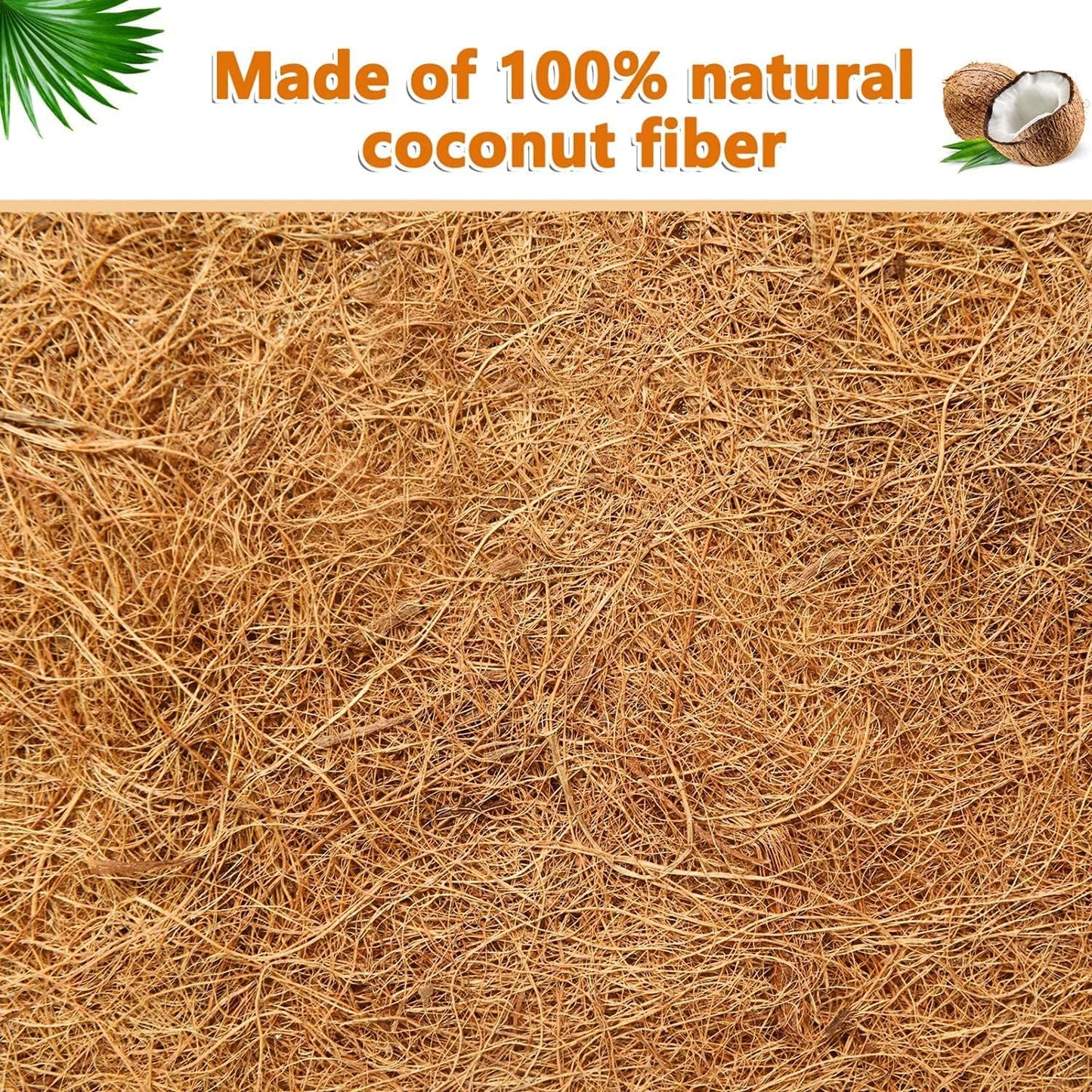 2pcs 30" Natural Replacement Coconut Liner for Window Box Wall Planter Garden Deck Fence Flower Baskets