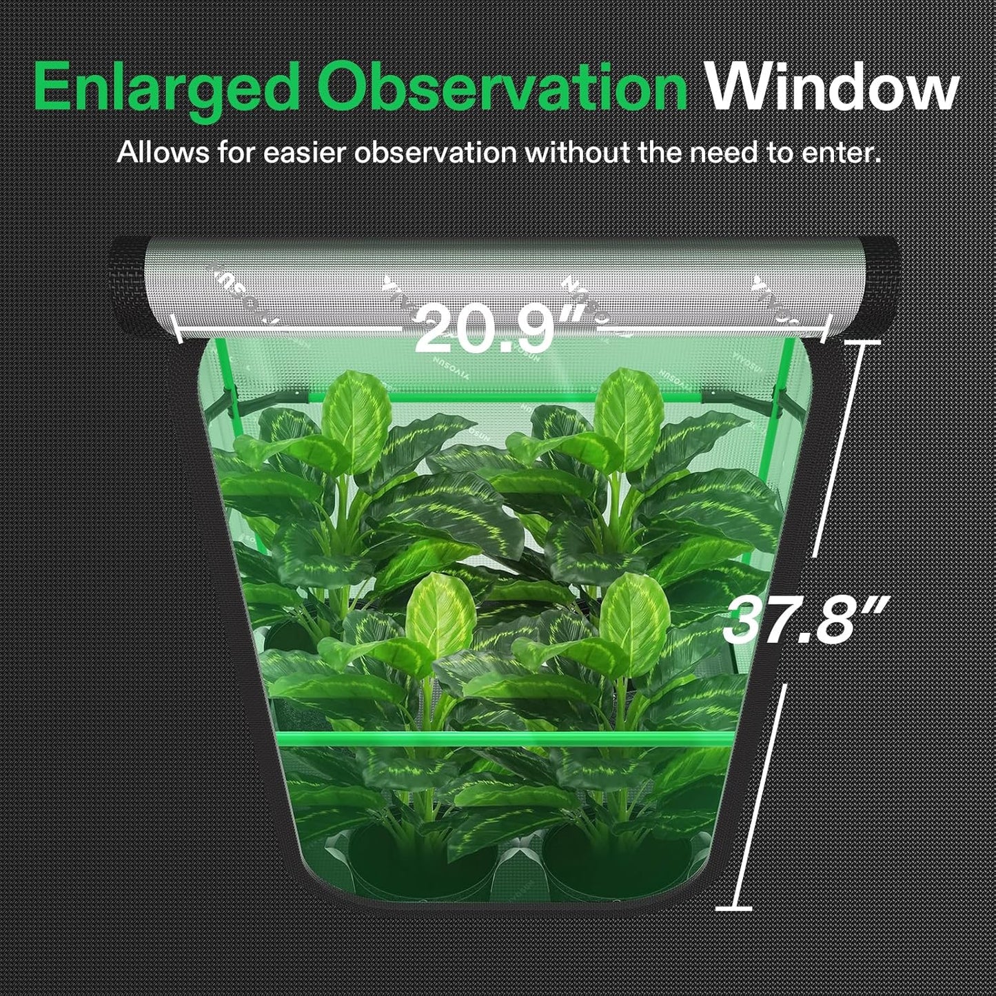 VIVOSUN P558 60"×60"×80" PRO Grow Tent, with Thick 1 inch Poles, Strengthened High Reflective Mylar Oxford Fabric, Extra Hanging Bars & High CFM Kit for Hydroponics Indoor Plant for AeroLight A200SE×3