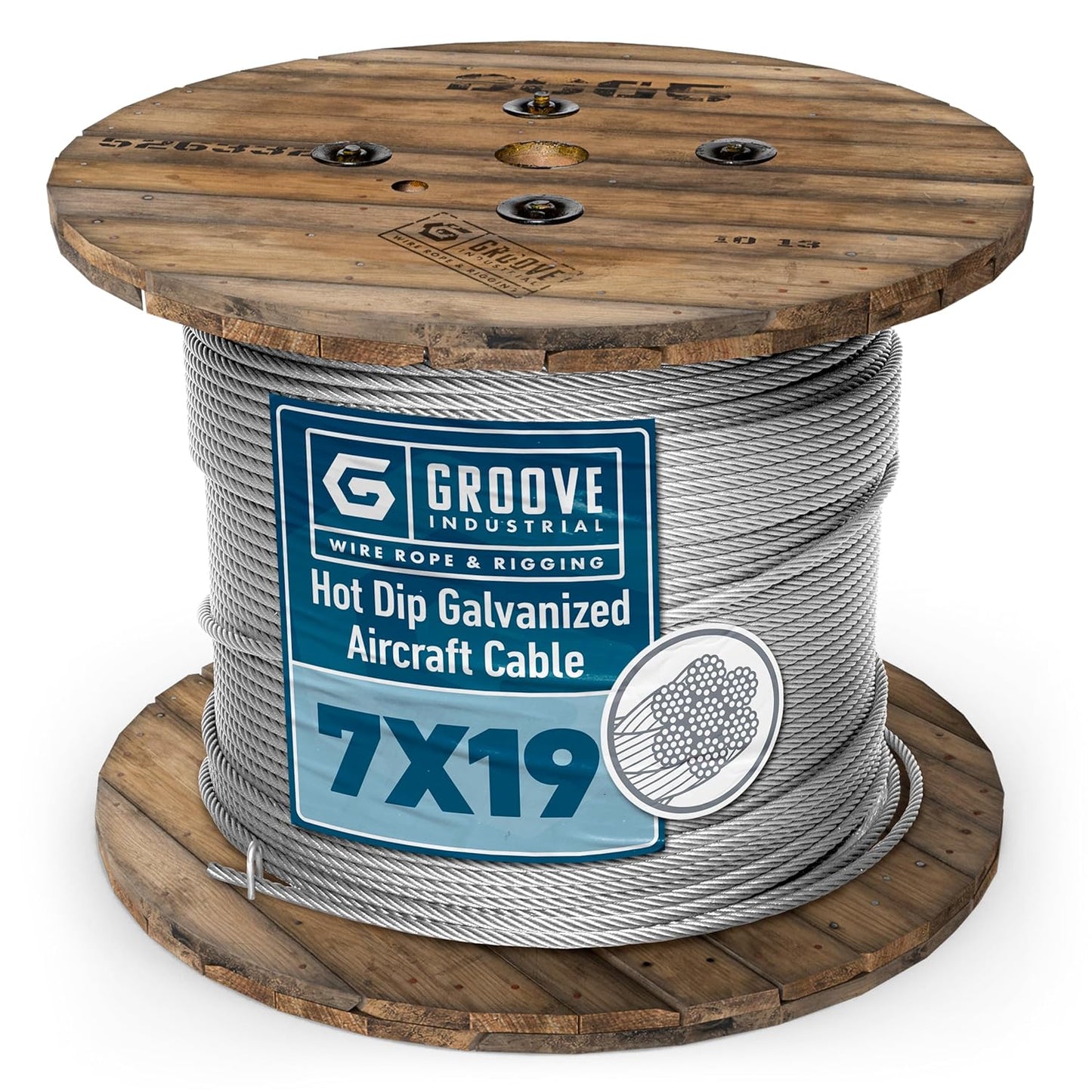 1/8’’ 7x19 Hot Dip Galvanized Aircraft Cable – Steel Wire Rope - 5000 Feet
