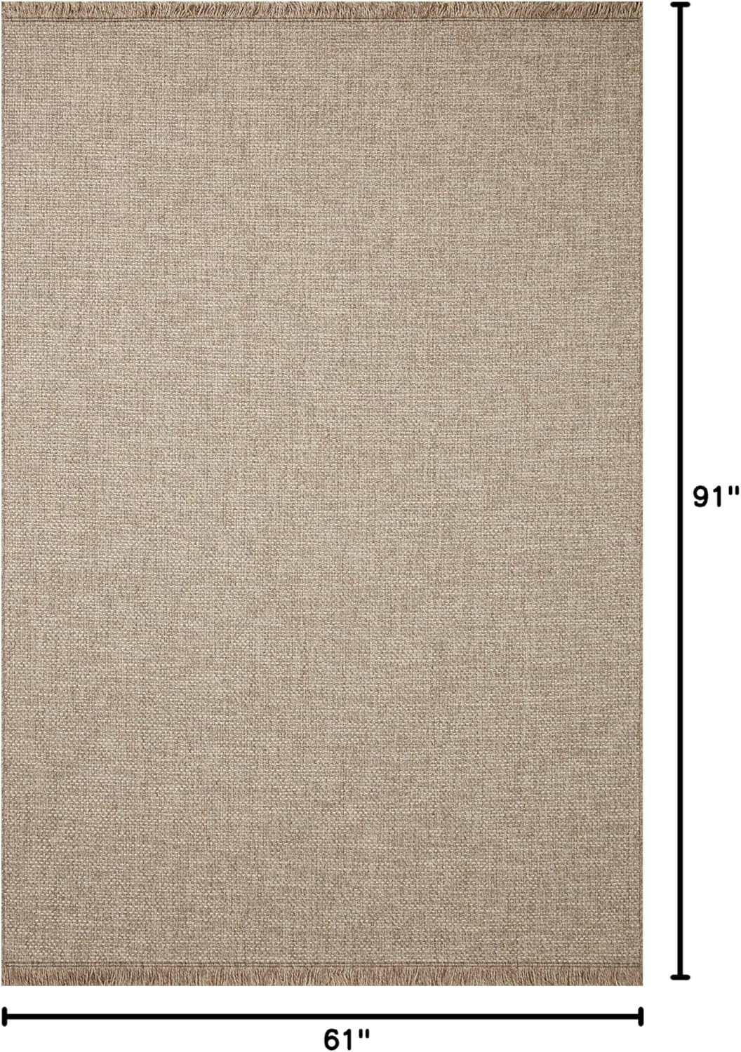 Loloi Dawn Collection Indoor/Outdoor DAW-04 Coffee 5'-1" x 7'-7" Area Rug