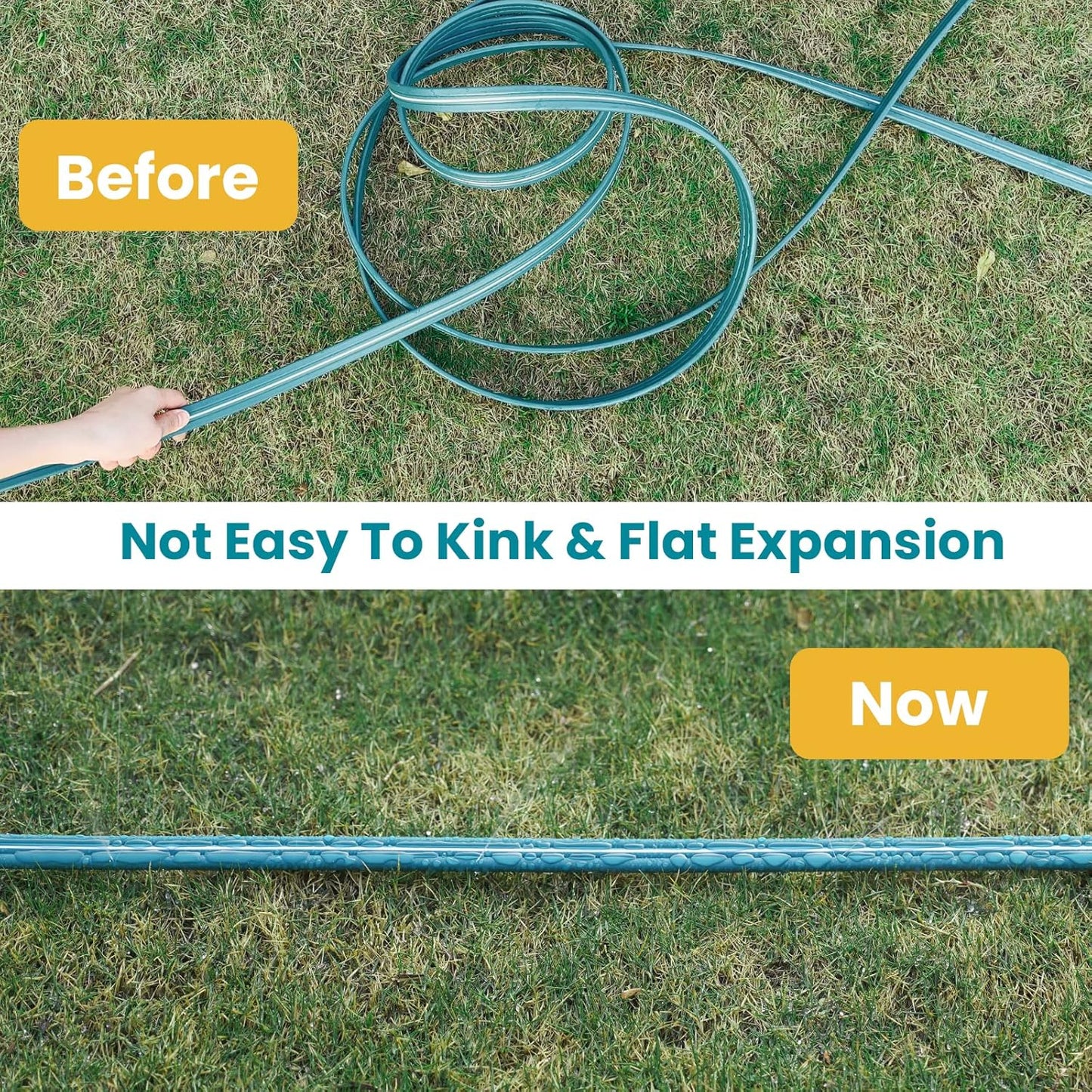LINEX Sprinkler Soaker Hose 15 ft 2 pack for Garden Lawn Watering Hose with Stakes
