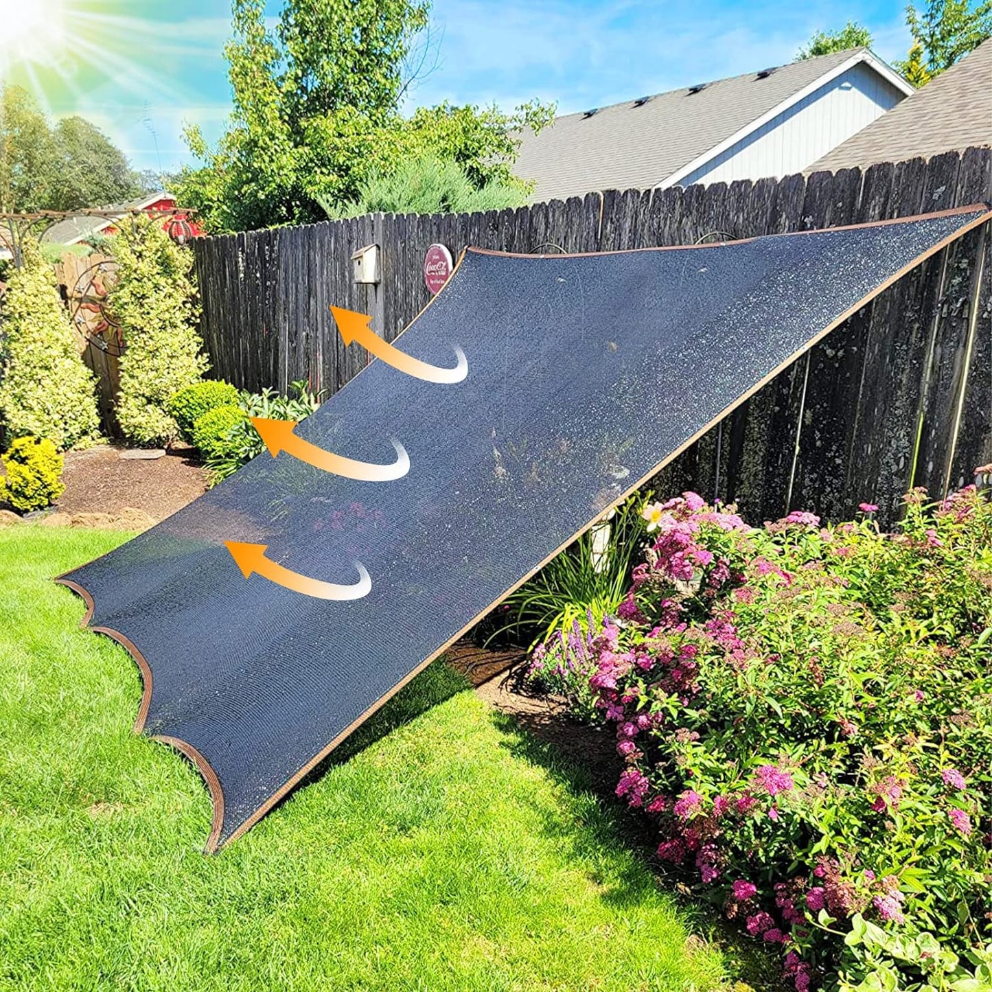 Shade Cloth - for Plants Greenhouse, 70% Sunblock Shade Sails -for Outdoor Garden Pergola Patio Lawn Sun Protection Neting Cover for Kennel Chicken Coop Easier to Hang Plant Cover