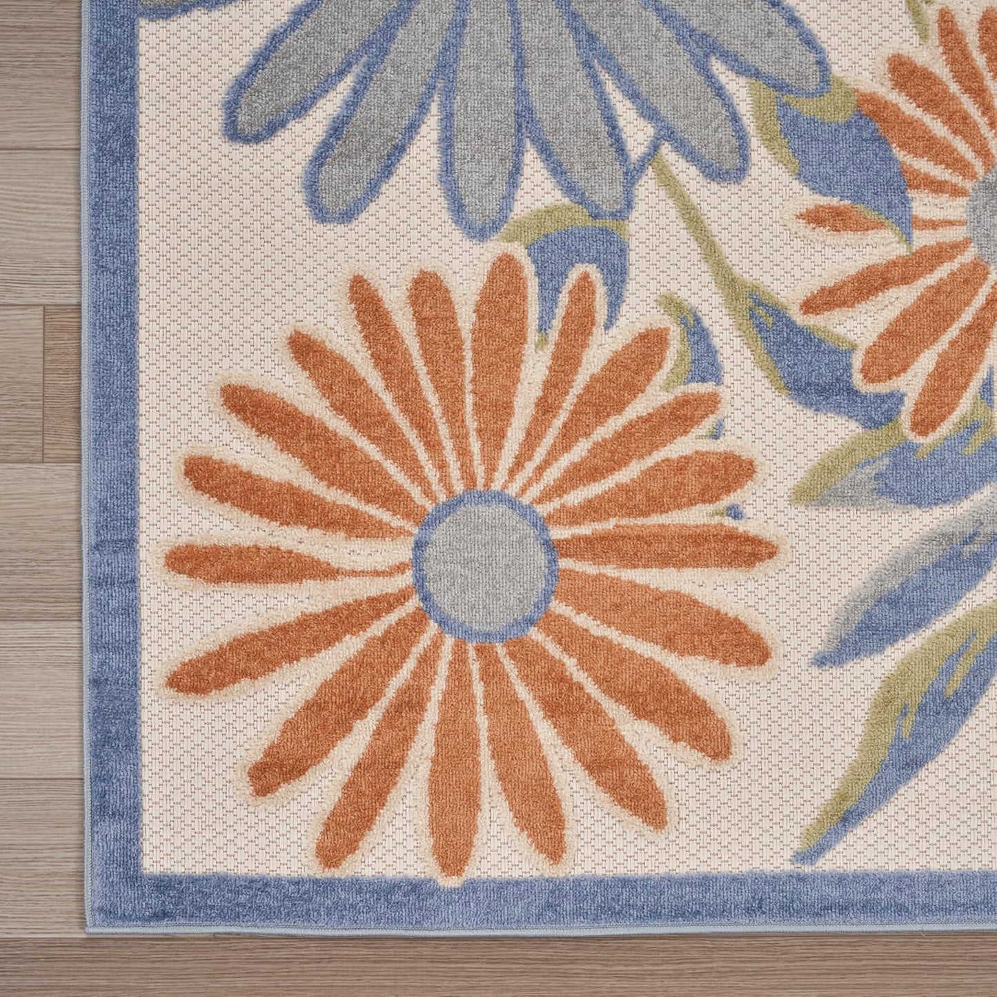 Nourison Home Aloha Beige Multicolor 2' x 6' Area Rug - Easy Cleaning, Non Shedding, Bed Room, Living Room, Dining Room, Kitchen (6' Runner)