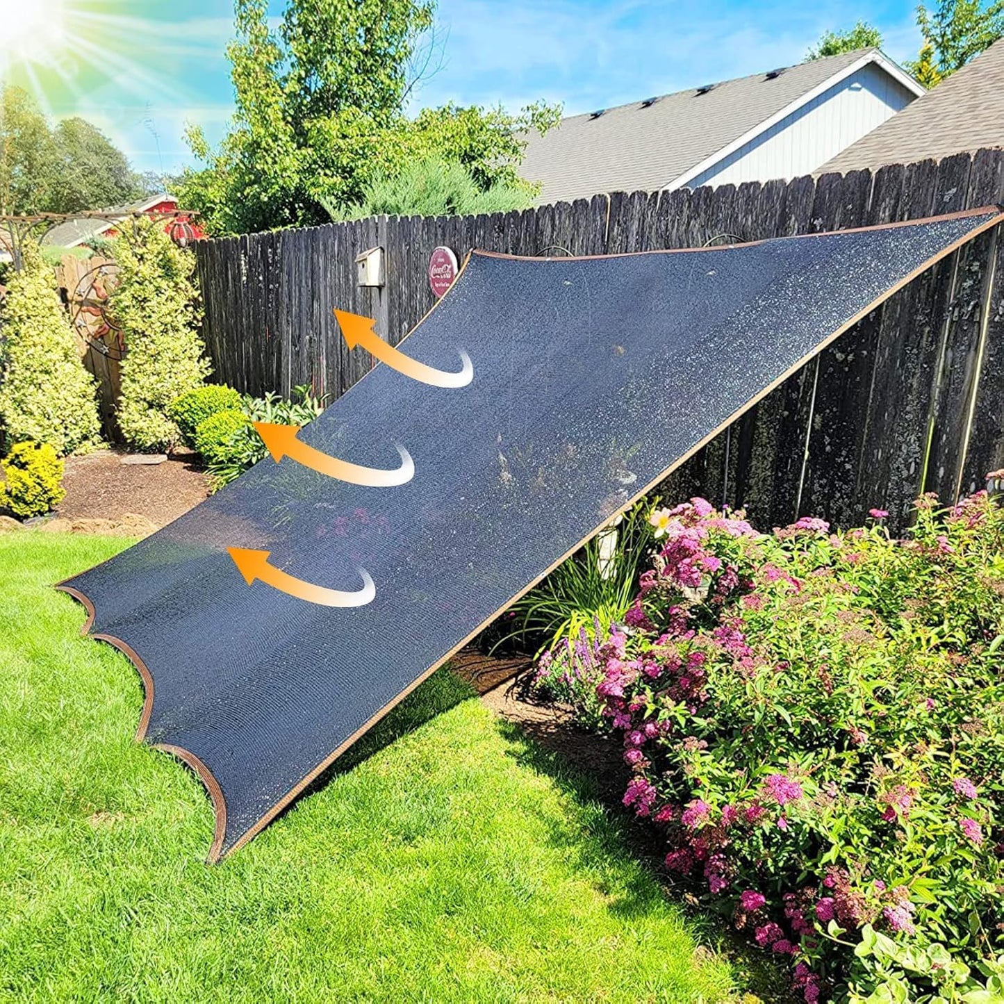 Shade Cloth - for Garden Plants Greenhouse, 70% Sunblock Shade Neting -for Outdoor Garden Pergola Patio Lawn Pool, Easier to Hang Sun Protection Neting Covers for Kennel Chicken Coop