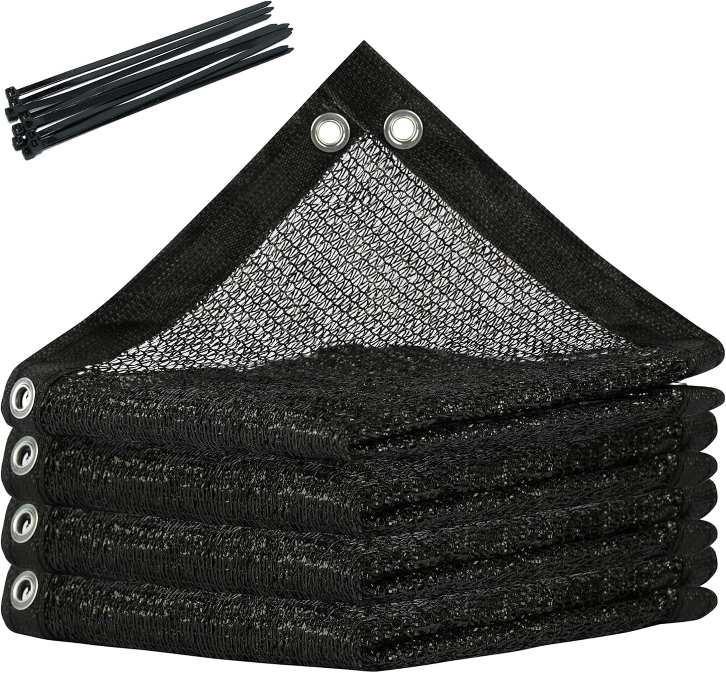 ShadeMart 50% Shade Cloth for Patio, Black 20FT x 24FT Shade Cover with Upgrade Grommets and Zip Ties, Mesh Sunblock for Plant, Vegetables, Chicken, Dog, Greenhouse, Pergola (We Make Custom Size)
