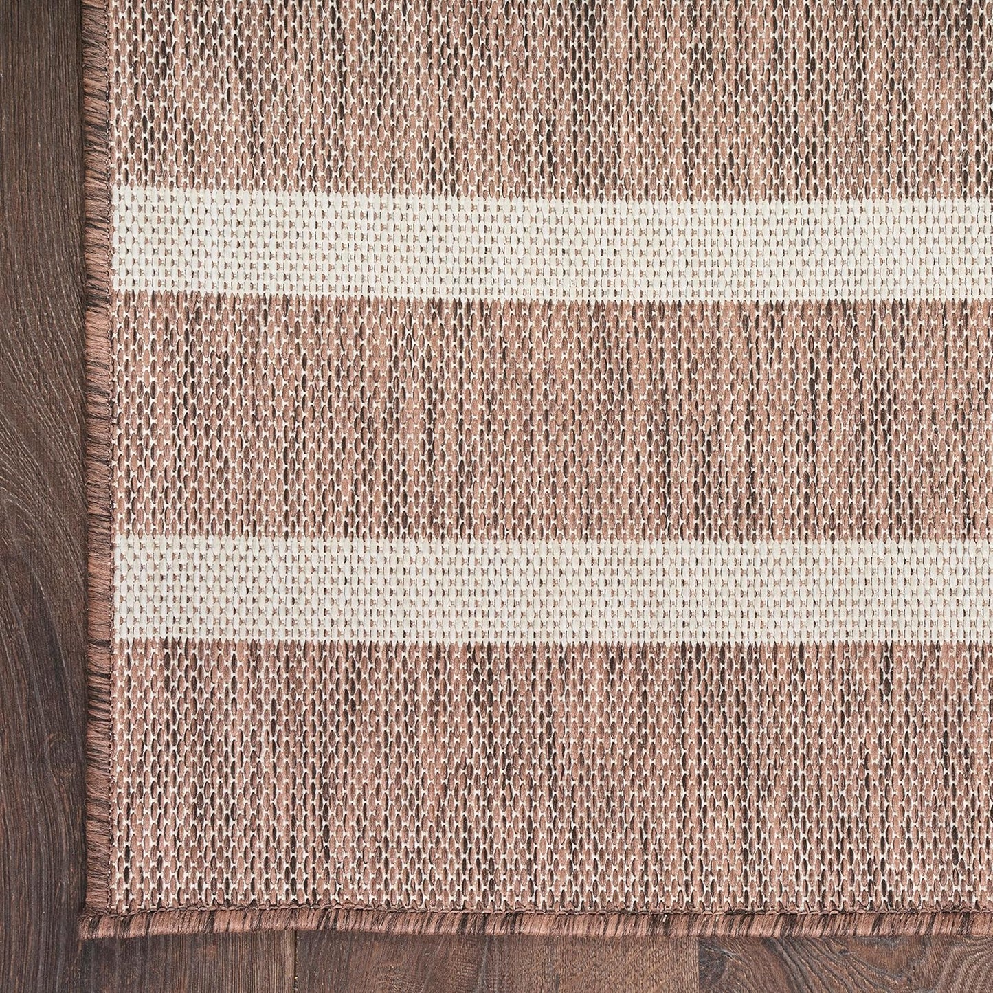 Nourison Home Positano Indoor/Outdoor Natural Ivory 4' x 6' Area -Rug, Easy -Cleaning, Non Shedding, Bed Room, Living Room, Dining Room, Deck, Backyard, Patio (4x6)